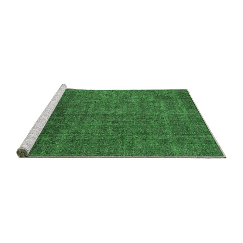 Washable Abstract Indoor Rug, Square 5'