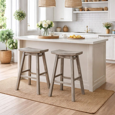 Alessandro Counter Stool with Solid Wood Frame