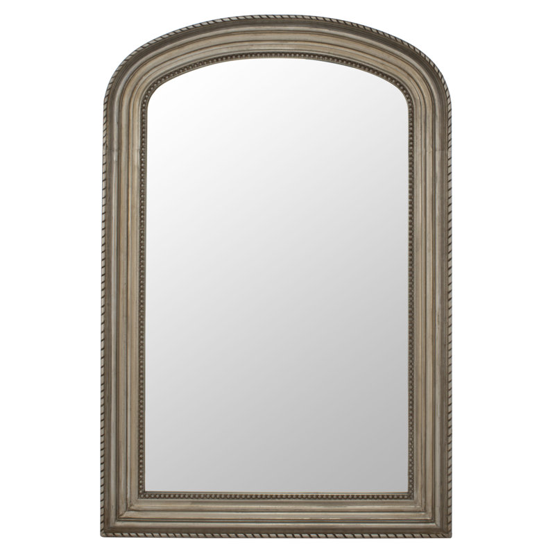 Grand miroir mural Anastasija, Argent antique, 54 po x 36 po