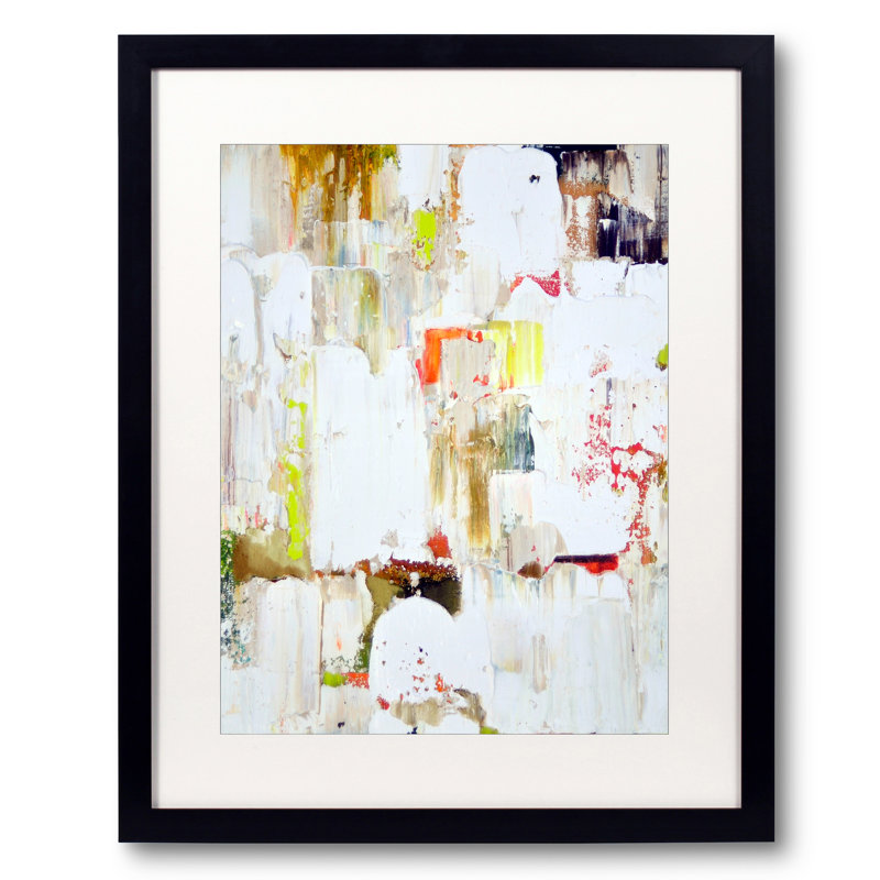 297 Pompéi V par Anne B. Schwartz - Peinture, H 21,25 po x l 17,25 po, Papier avec cadre noir