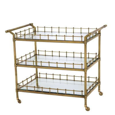 Scarlett Metal and Stainless Steel Bar Cart