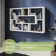 76*9*48cm, Wall-Mounted Storage Shelf - MDF/Chipboard Material, Space-Saving Hanging Bookcase