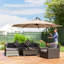 Outsunny 3 m Cantilever Parasol w/ Protective Cover, Wind Ropes-481592641