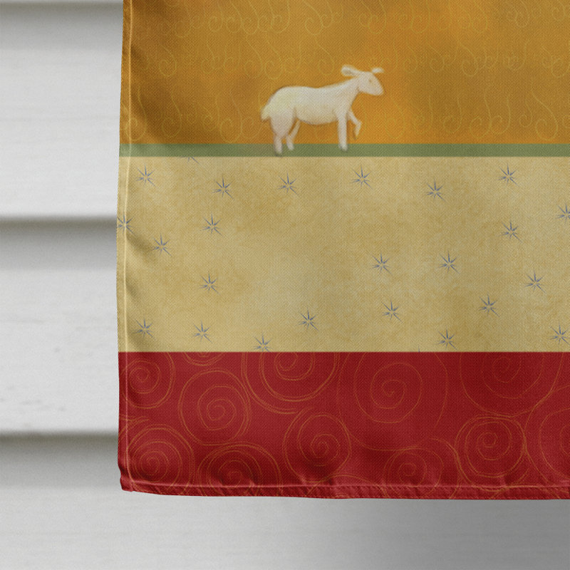 Drapeau de jardin à 2 côtés contemporain crèche christmas, H 28 po x l 40 po