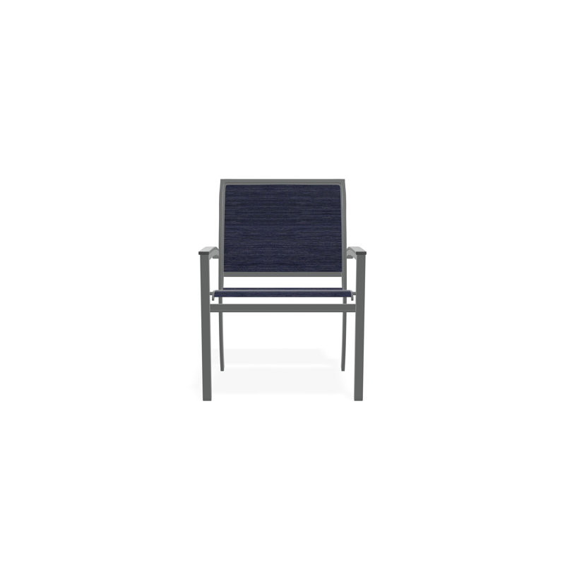 Chaise de café empilable en aluminium Bazza, Graphite, Indigo Collect