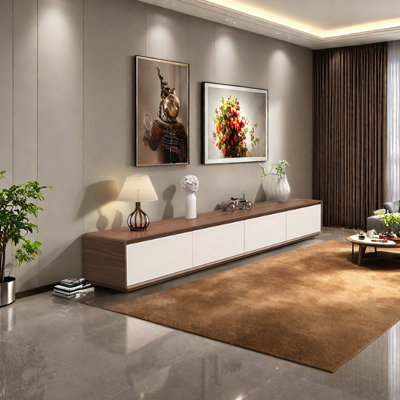 Multi-Drawer TV Stand with Full-Base Design