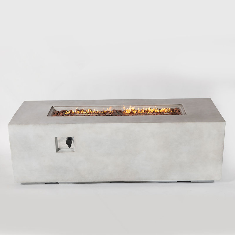 70Inch Concrete Large Fire Pit Table