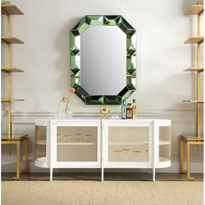 Romano Octagon Wall Mirror, Emerald Green