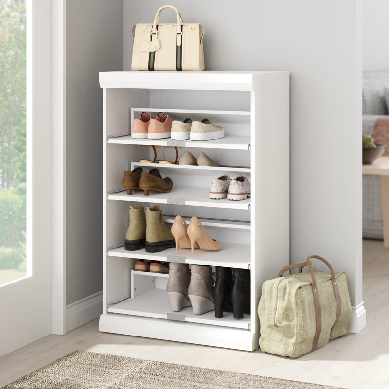 ClosetMaid Mosaics 4-Shelf Pull Out Shoe Organizer, White