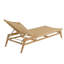 Natural Teak And Synthetic Sunlounger