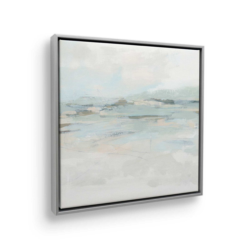 «Softly Spoken Waves II», reproduction sur toile dans un cadre, Chrome poli, H 12,75 po x l 12,75 po
