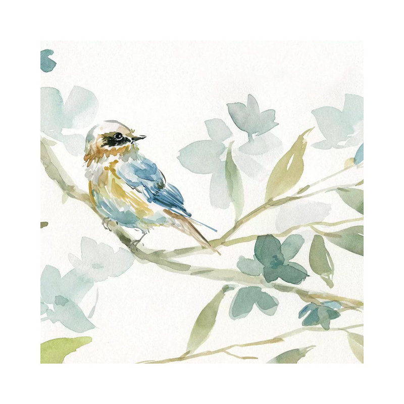 «Spring Melody I» par Carol Robinson - reproduction imprimée, Pas de tapis, H 18 po x l 18 po x 1,5 po, Toile tendue