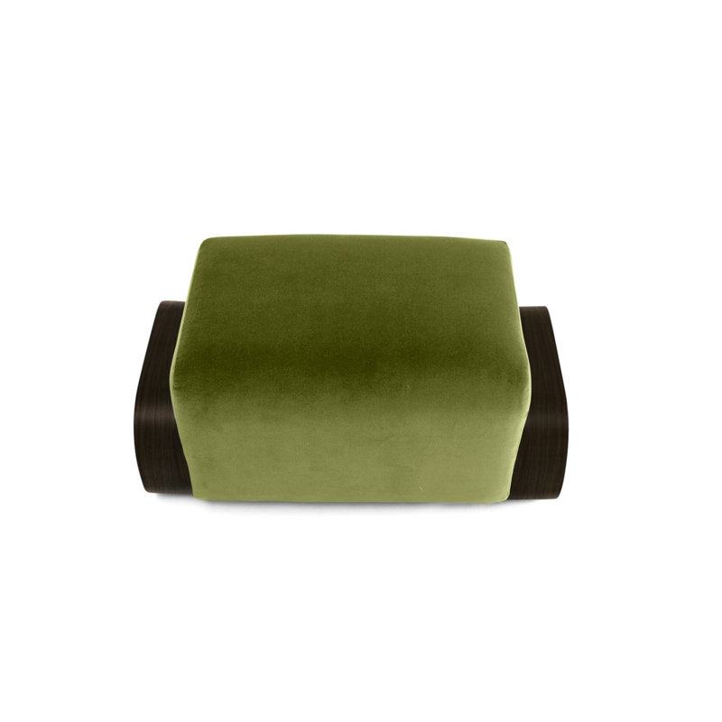 Cayenne Ottoman, Avocado Velvet