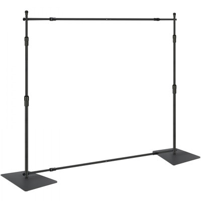 10ft x 10ft Pipe and Drape Kit, Heavy Duty Backdrop Stand with Carbon Steel Base