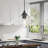 60-Watt 5 Light Matte Black Cluster Pendant Light for Kitchen Island with Clear Glass Shade and 10"-55" Height-117567413