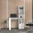 Computer Desk With 4-Tier Bookcase And 1-Door Cabinet-1907498610