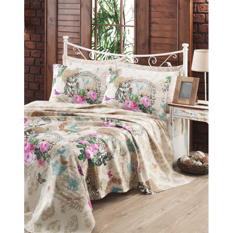 Cotton Floral Bedding, 79" x 93" Bedspread