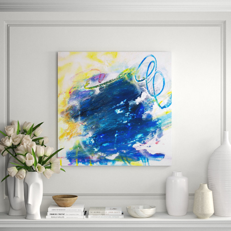 Sapphire - Artist Enhanced Canvas Print, 24" H x 24" W x 1" D, Unframed