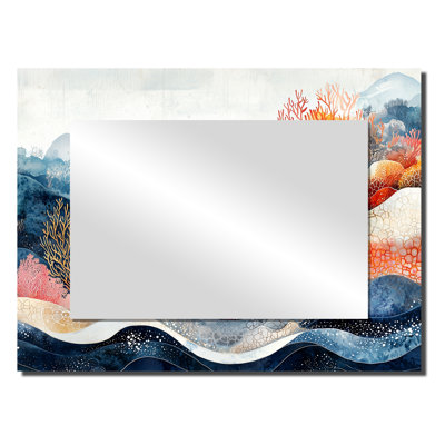 Colourful Sea Urchin Into The Coral Landscape II - Animals Mirror Wall Art - Printed On Metal