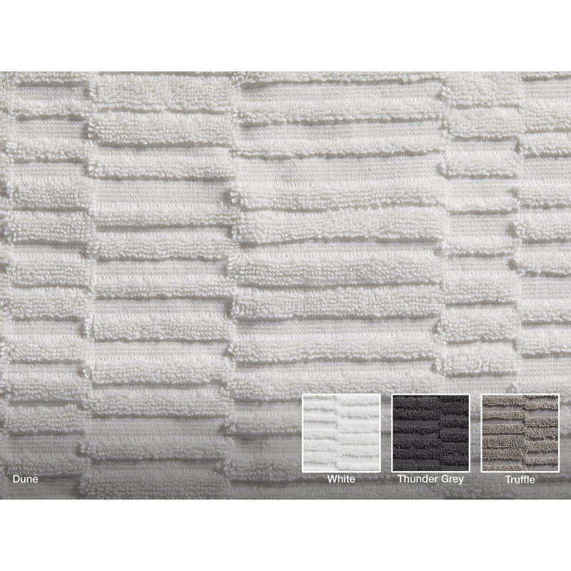 Bath Linens Hand Towel with Tatami Weave, Truffle