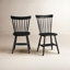 Chaise d'appoint à dossier Windsor en bois massif Matanna-135995107