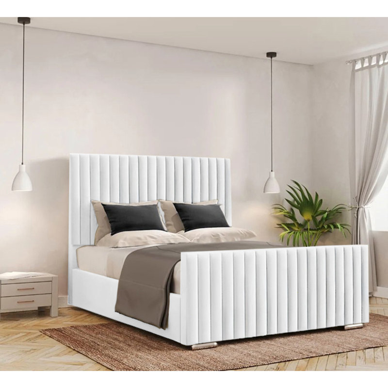 Abriyah Bed Frame, Super King (6'), White