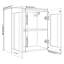 Black Hanging Glass Cabinet 60X31x60 Cm-1533874578