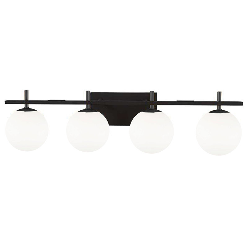 Jowan 4 Light Dimmable Vanity Light, Matte Black
