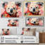 Floral, rose et vert Koala III - Koala, art mural animal-1302793745-1302793772