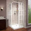 French Corner 36" W x 36" D x 74.75" H Framed Square Shower Kit-31983553