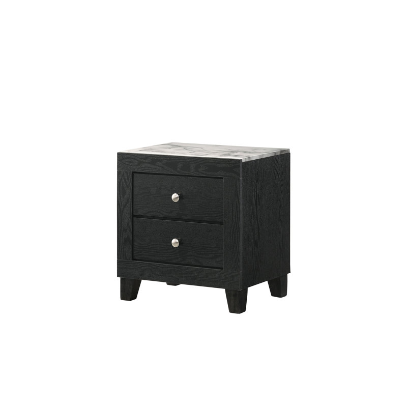 Table de chevet contemporaine à 2 tiroirs 1pc