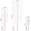 Garden Stake Ornaments Decorative Stakes Outdoor Metal Leaf Yard