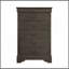 Meuble de chambre classique à 5 tiroirs au fini gris teinté classique de style Louis Philippe