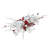 Berries And Snowflakes Christmas Pillar Candle Holder - 24" - Red And White