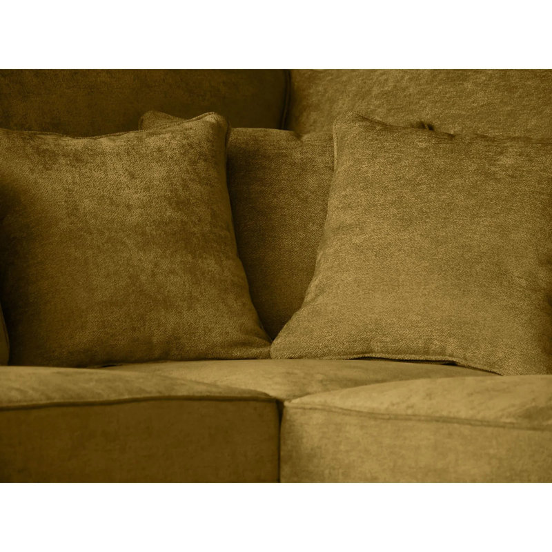 Qualee 6 Seater Sofa & Chaise, Yellow, Left Hand Facing