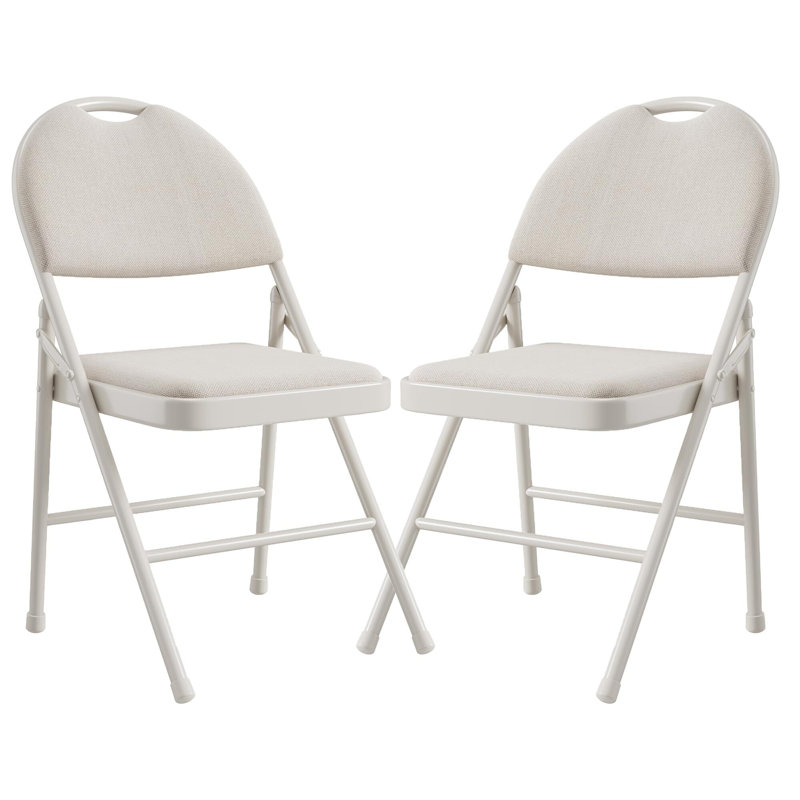 Ensemble de 2 chaises pliantes, Beige