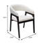 Chaise de salle à manger moderne en cuir avec dossier incurvé et structure en bois d'hévéa Cali-1579383288-1580408895