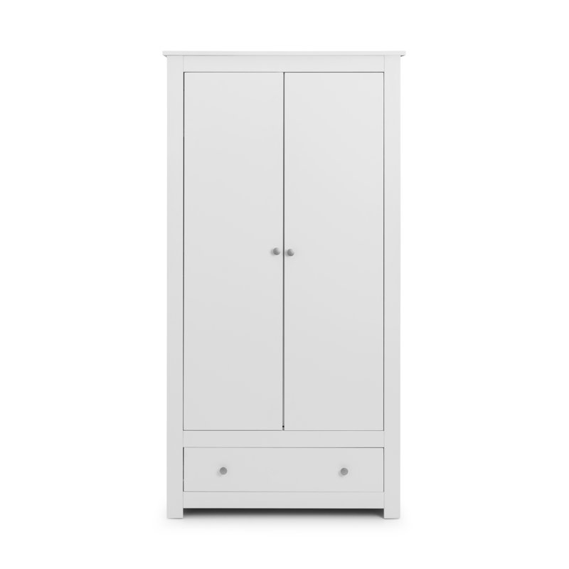 Payeur 2 Door Solid Wood Wardrobe, White