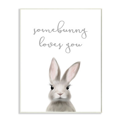 «Somebunny Loves You» citation d'un jeu de mots gris