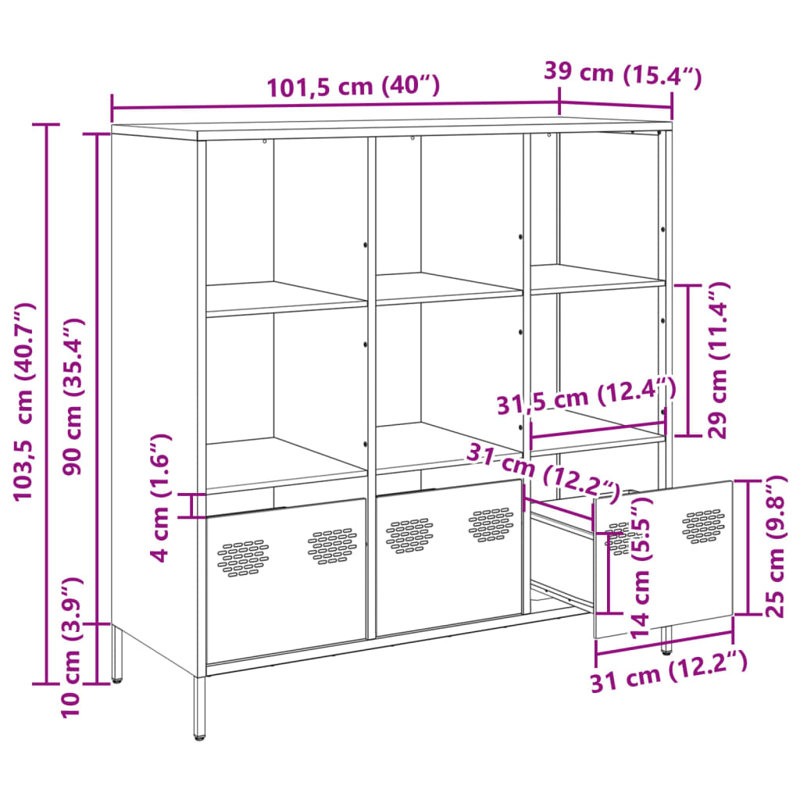 Averir Storage Cabinet, Black
