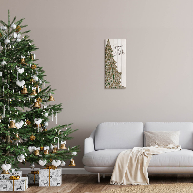 Paix sur terre, art mural sur toile par Kim Allen, H 24 po x l 10 po x P 1,5 po