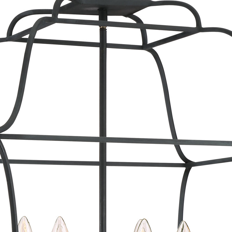 Lark 6-Light Chandelier, Ébène royal, 6, H 30 po x l 22 po x P 22 po