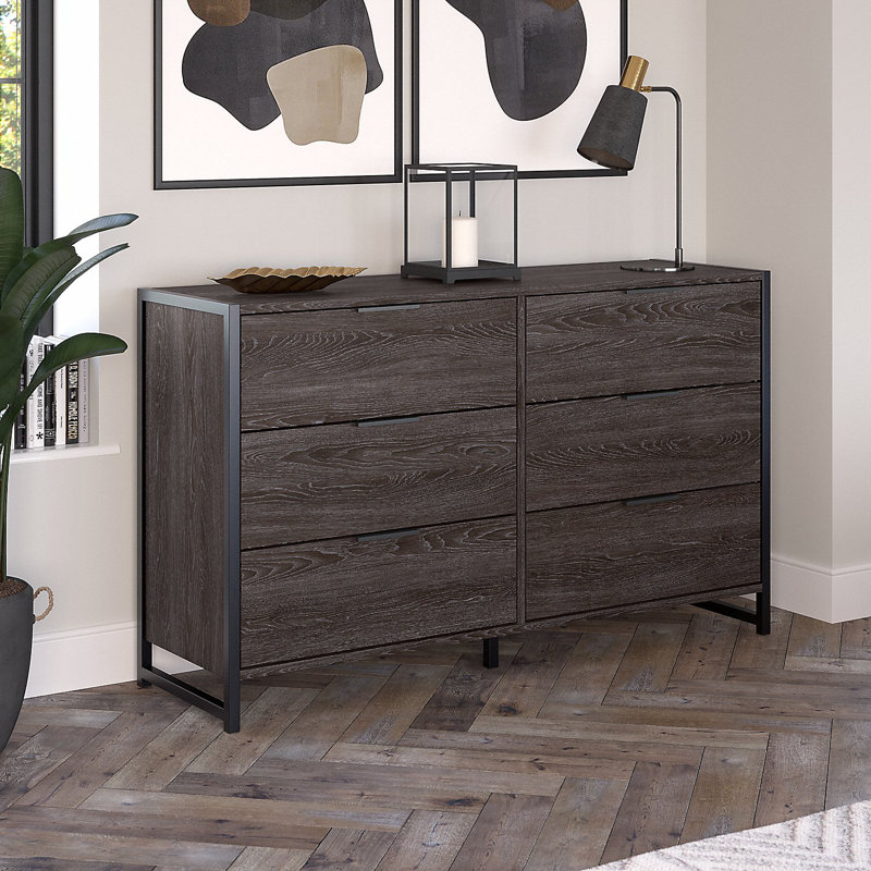 Commode double l 6 po Spero, Gris anthracite