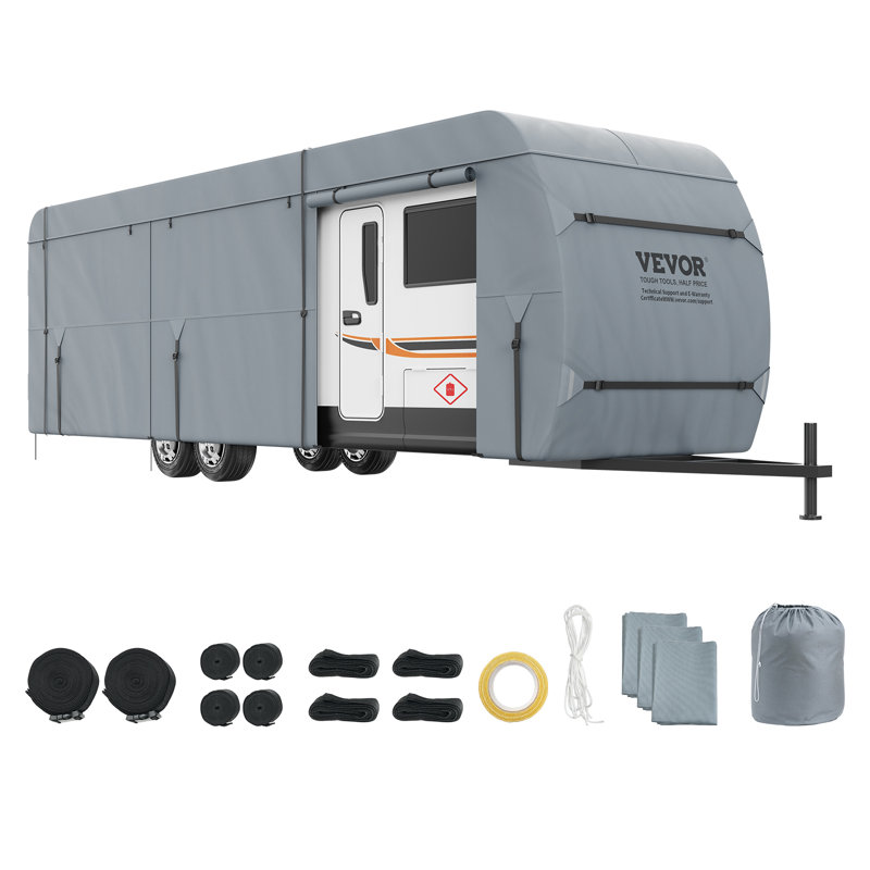 Gray Waterproof Non-Woven Fabric RV Cover for 18'-20' Trailers