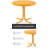 Retro Metal Outdoor Side Table, Tangerine Weather Resistant-1349205945-1349205944