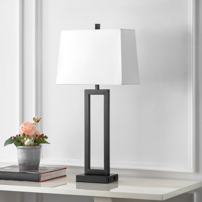 Rogina 28.5" Metal Table Lamp Set with USB Type-C Ports and Built-in Outlet