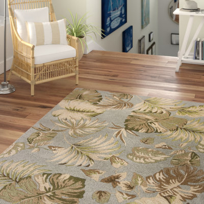 Tapis vert ardoise / vert en laine touffeté à la main Vredenburgh