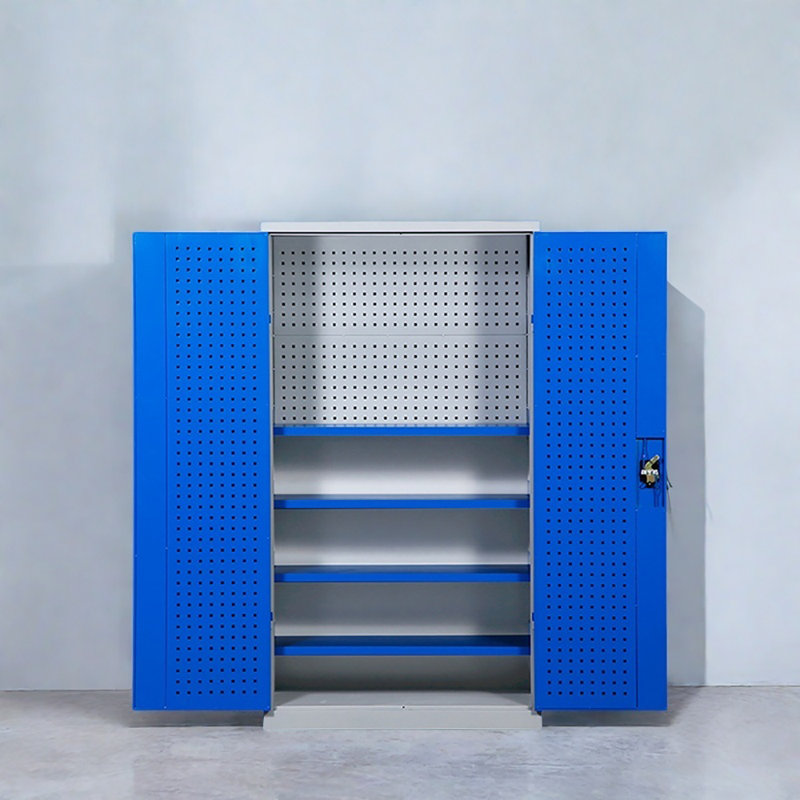 Casiers de garage multifonctionnels à grande capacité, Bleu / blanc