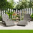 All-Weather Wicker Patio Chaise Lounge Set with Pull-Out Side Table and Adjustable Backrest-1140132641