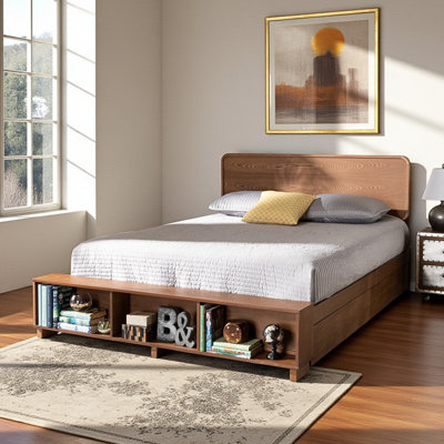 Aliza 4-Drawer King Size Platform Storage Bed, Brown 58.04'' H X 91.20'' L X 80.47'' W